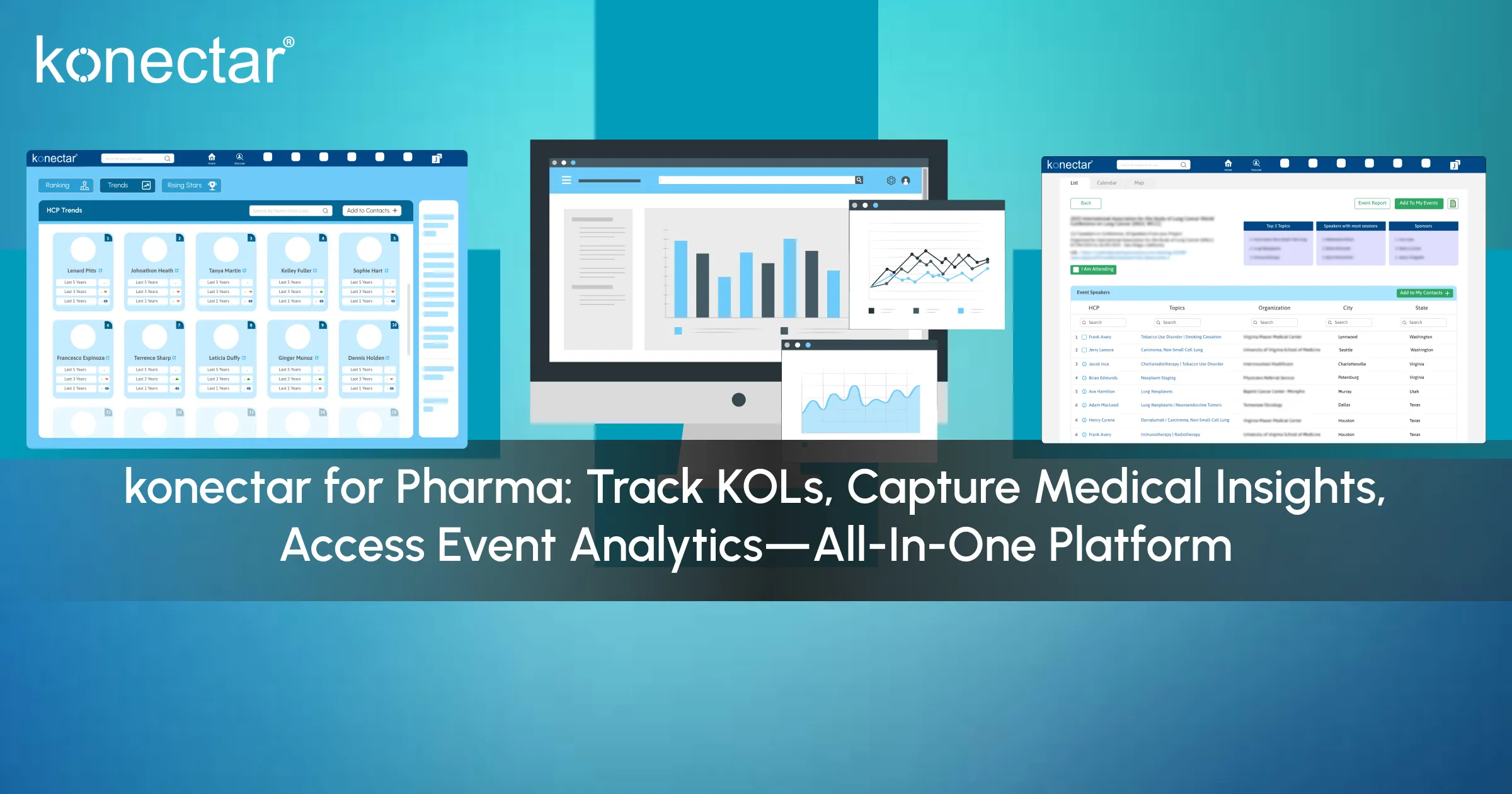 konectar for Pharma: Track KOLs, Capture Medical Insights, Access Event Analytics—All-In-One Platform 