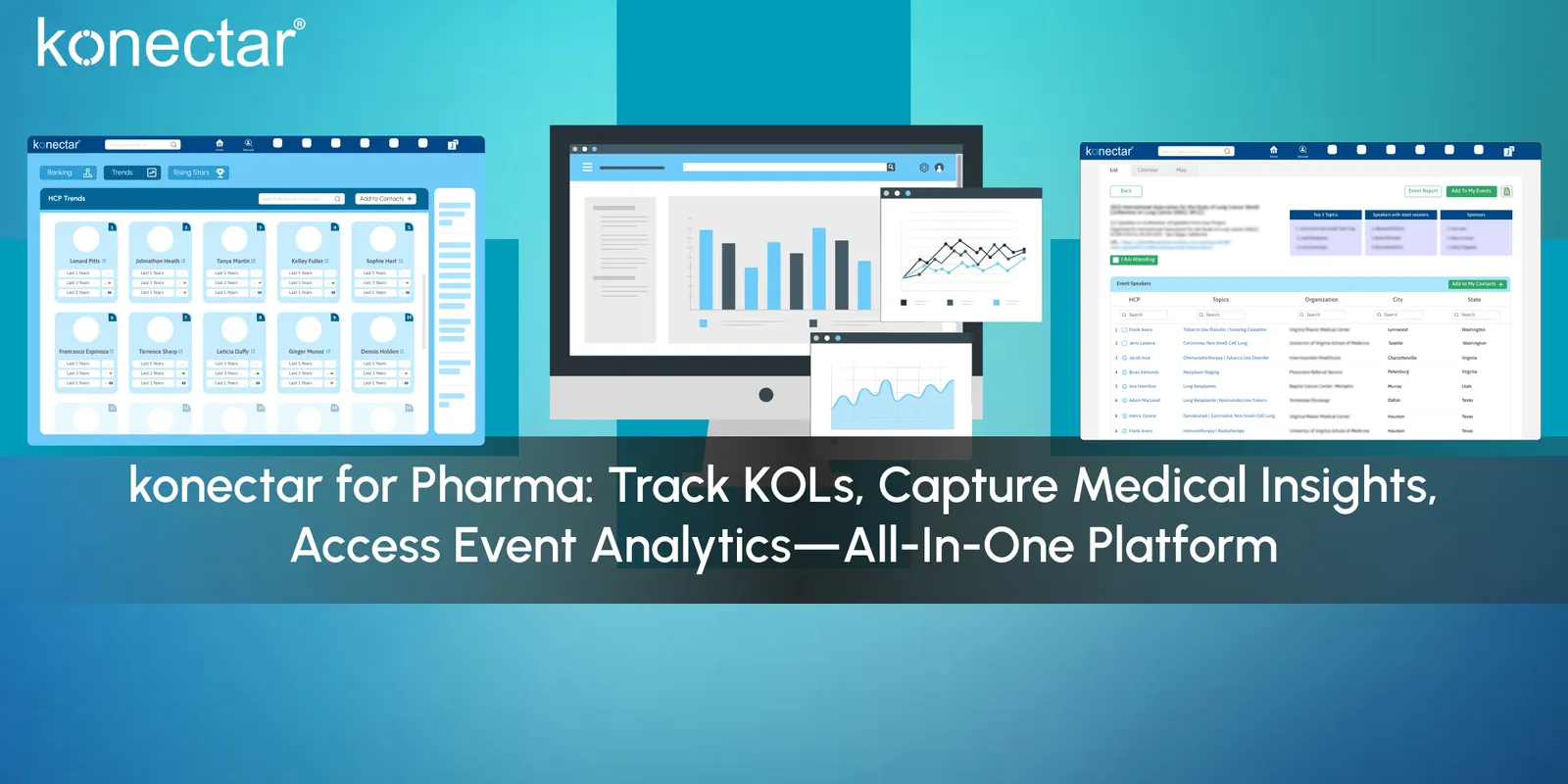 konectar for Pharma: Track KOLs, Capture Medical Insights, Access Event Analytics—All-In-One Platform 