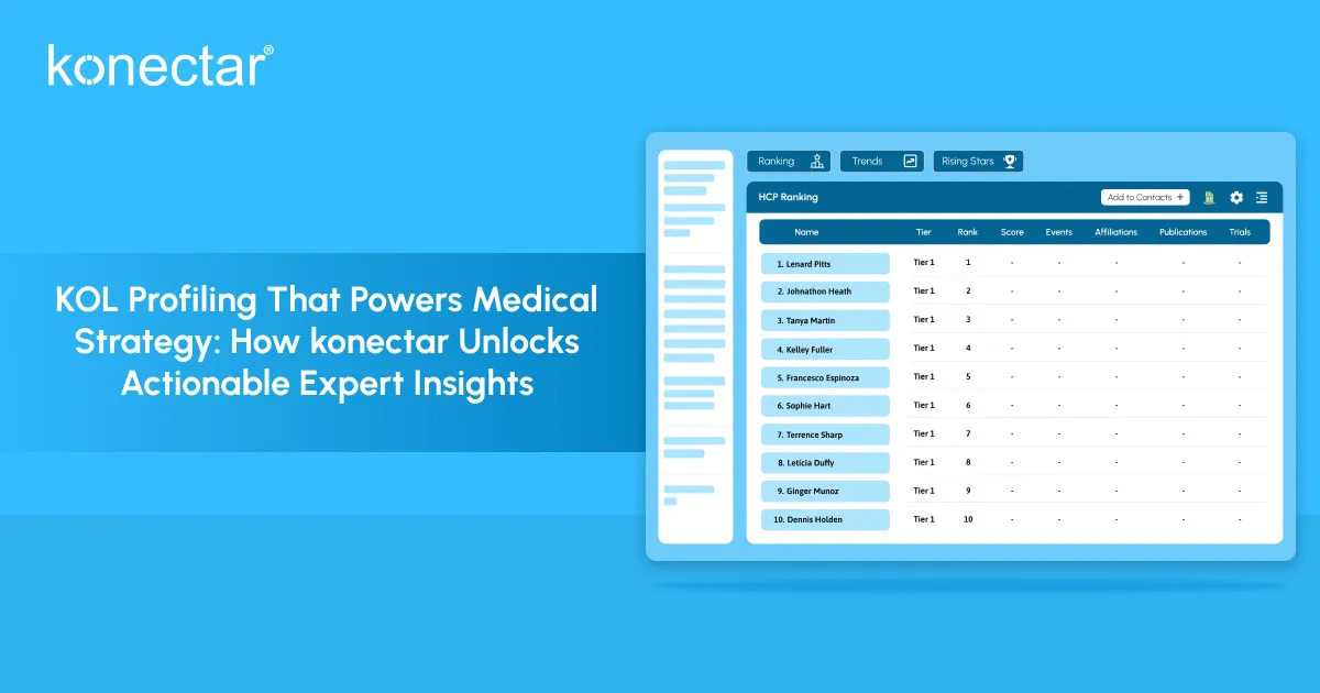 KOL Profiling That Powers Medical Strategy: How konectar Unlocks Actionable Expert Insights